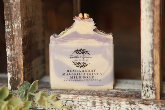 Blackberry Magnolia Goat Milk Soap,  Luxury Shea Butter Soap
