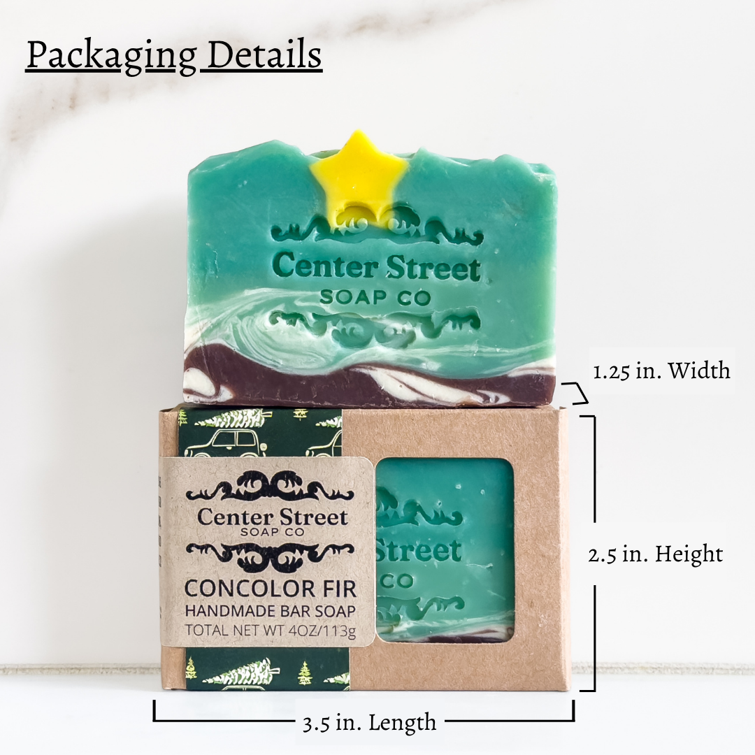 Concolor Fir Christmas Tree Handmade Bar Soap- 4oz