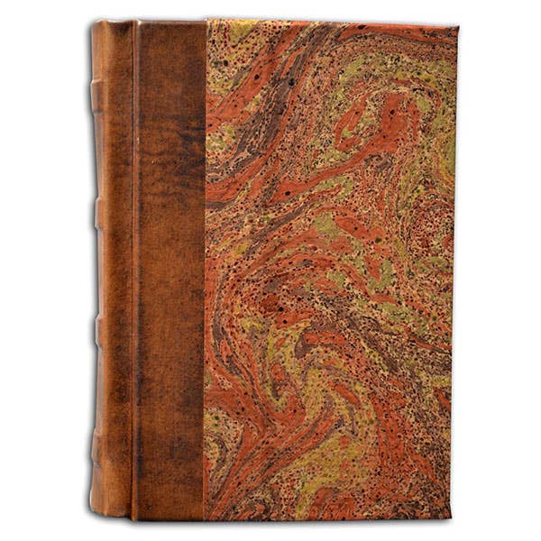 Leather & Marble Journal Book 5x7"-Made in Italy
