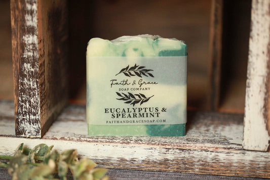 Eucalyptus and Spearmint Soap, Luxury Shea Butter Soap