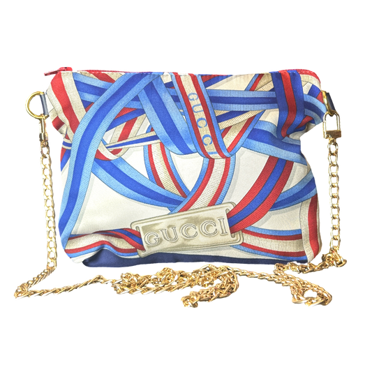 Ribbons Vintage Silk Scarf Crossbody Bag Gucci