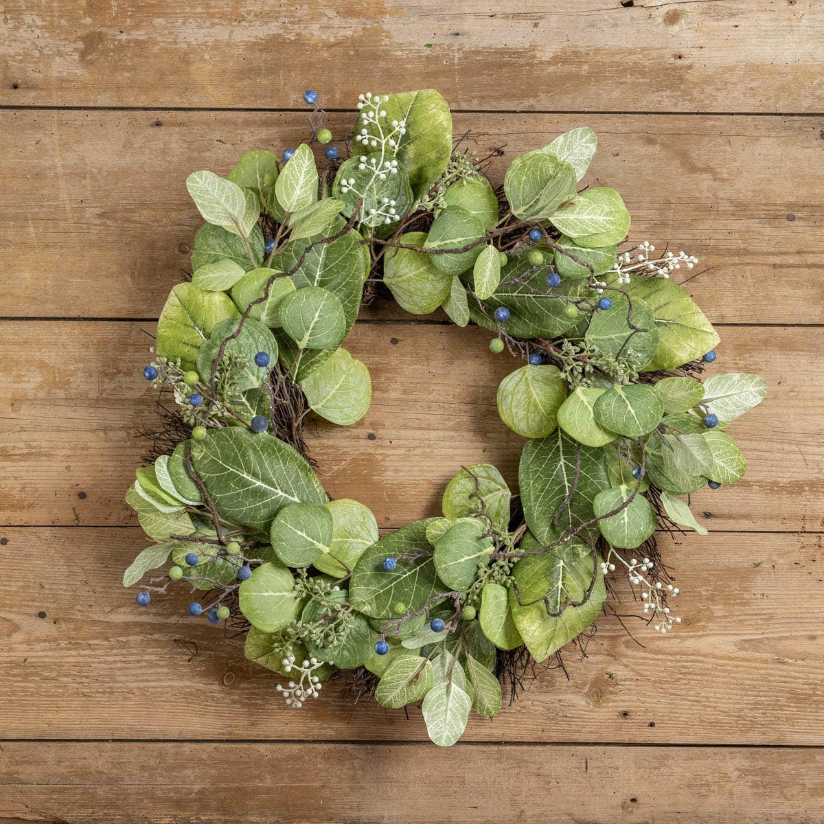 24" MAGNOLIA & BLUEBERRY WREATH