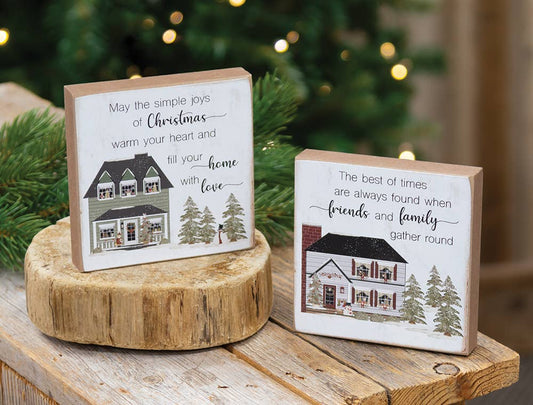 Joy of Family House Square Block, 2 Assorted