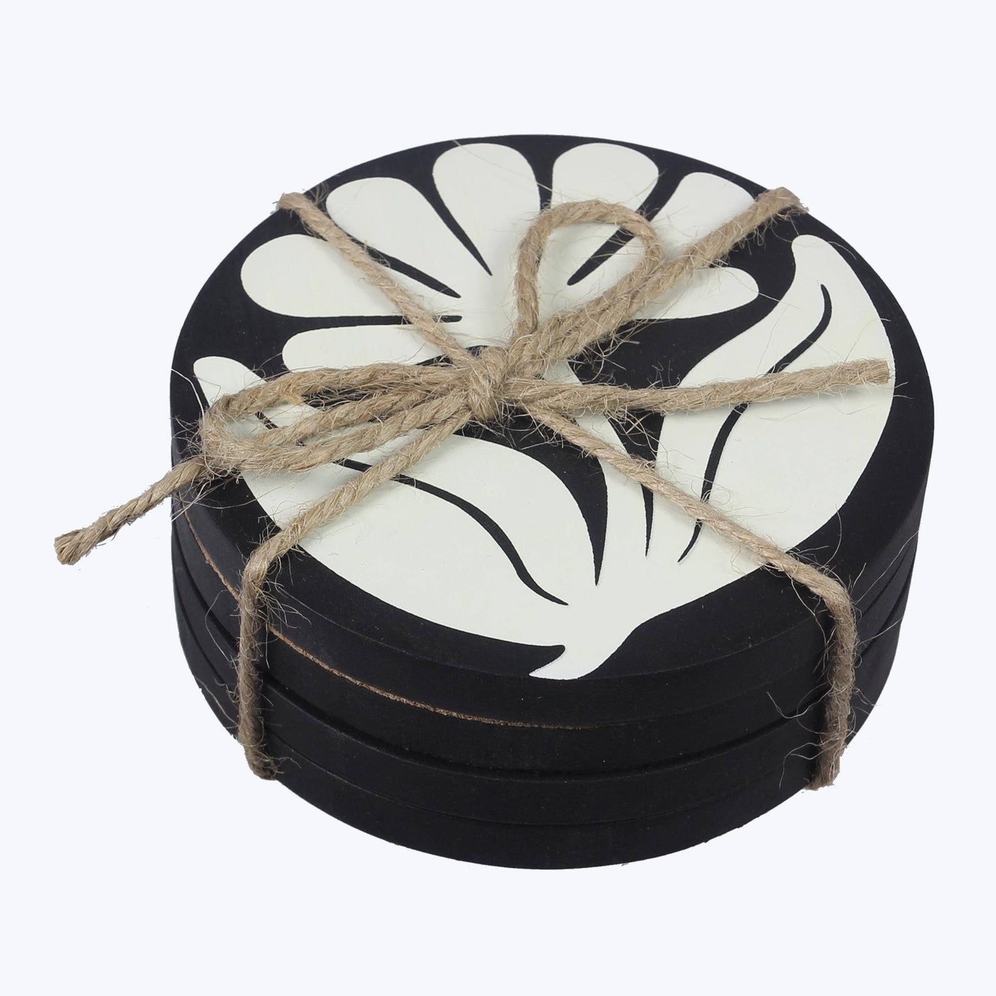 Wood Coaster, Set Of 4 With Cork Bottom (Sku#: 14464)