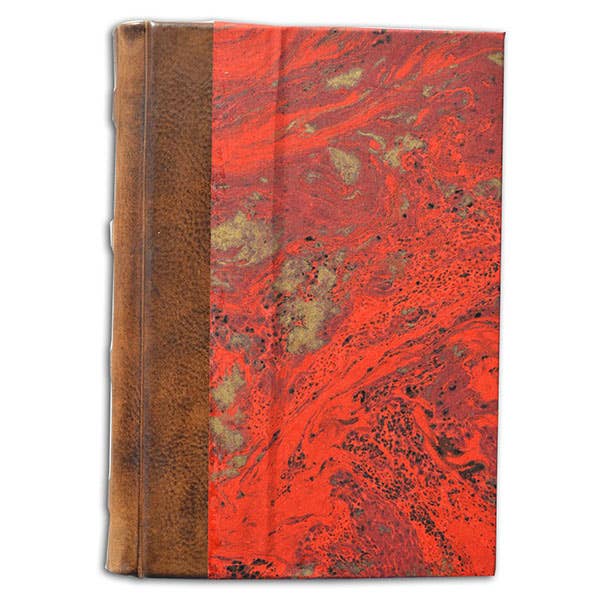 Leather & Marble Journal Book 5x7"-Made in Italy