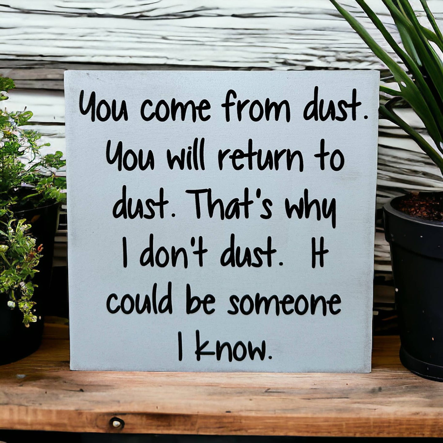 You Come From Dust - Funny Rustic Wood Sign Everyday Decor