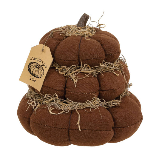 "Pumpkins 10 Cents" Stuffed Pumpkin Stack