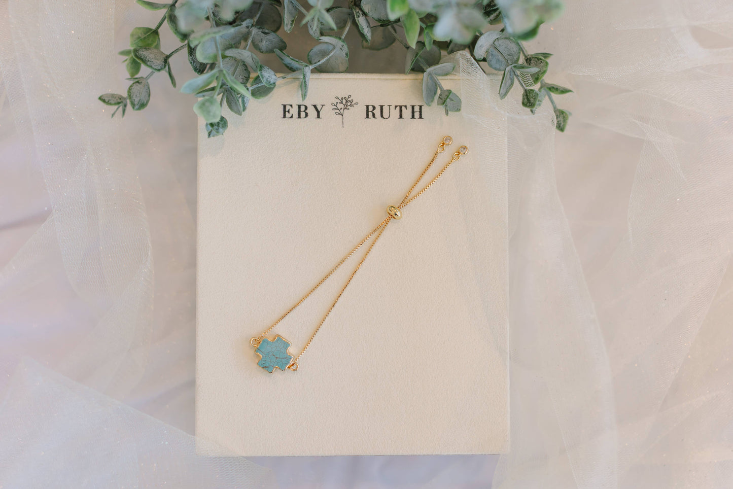 Turquoise Cross Adjustable Bracelet