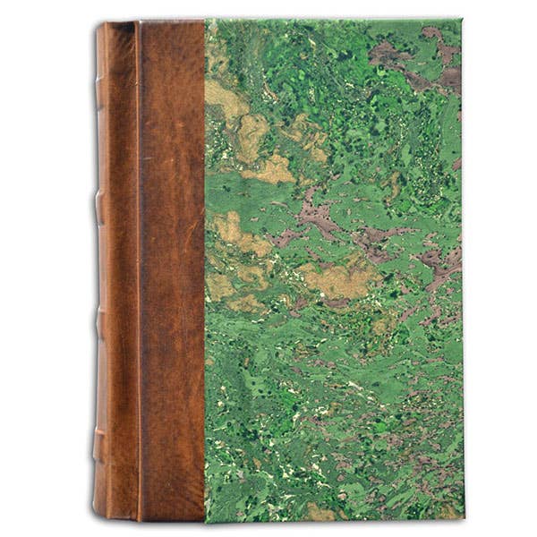 Leather & Marble Journal Book 5x7"-Made in Italy