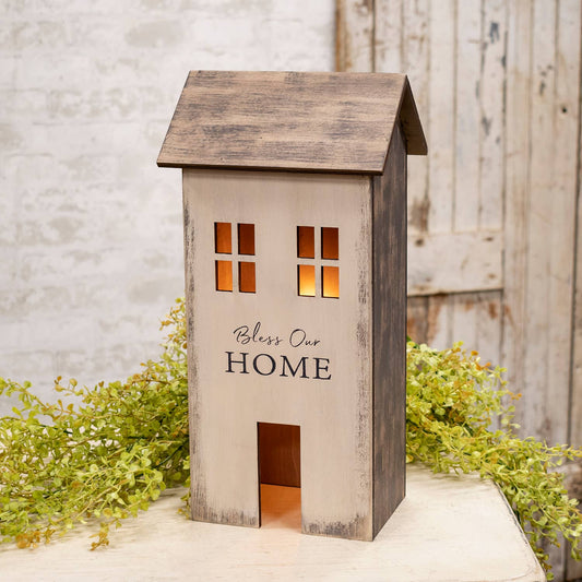 Bless Our Home Light Up Primitive House